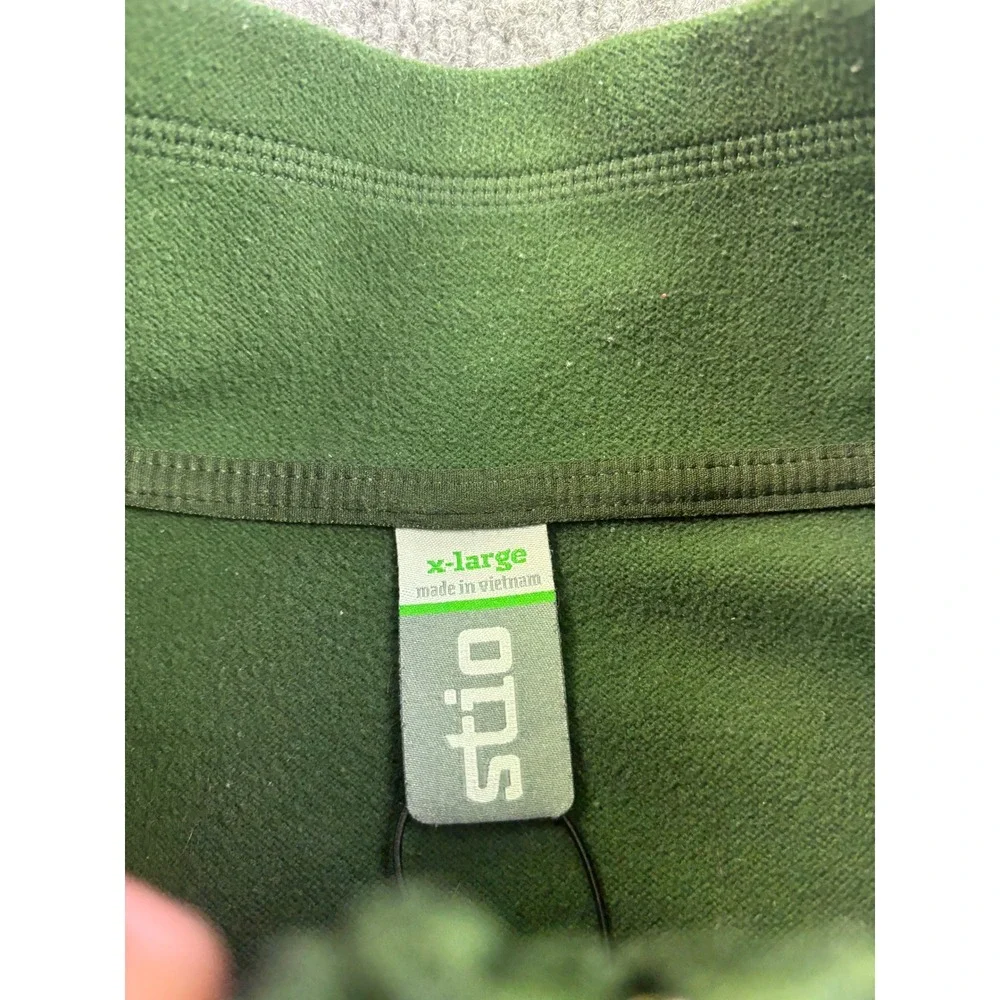 Stio Gannett Peak Fleece Pullover Mens XL Green Fleece Quarter Zip Sweater